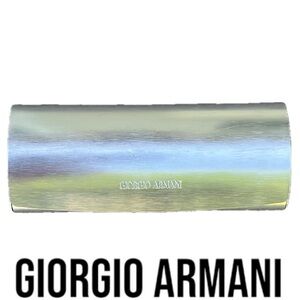 🕶️🔥Aluminum Silver Glasses/Sunglasses Metal Hard Clamshell Case Giorgio Armani